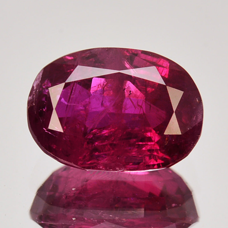 Certified 2.14 Cts Natural Ruby Oval Unheated Burma