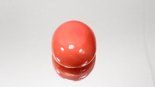UNTREATED 19.00Cts Natural Italian Red Coral Sugarloaf Cabochon Gem