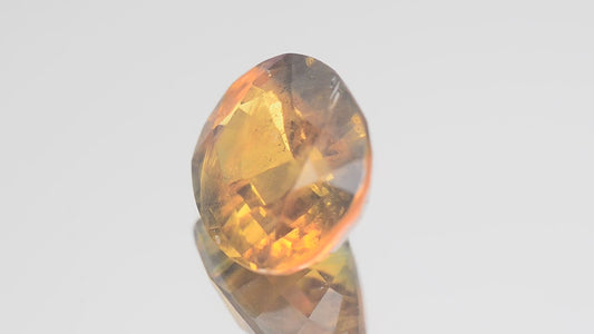 3.35 Cts Natural Orangish Yellow Sapphire Oval Madagascar